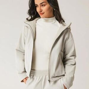 Women's Gray Hooded Jacket
